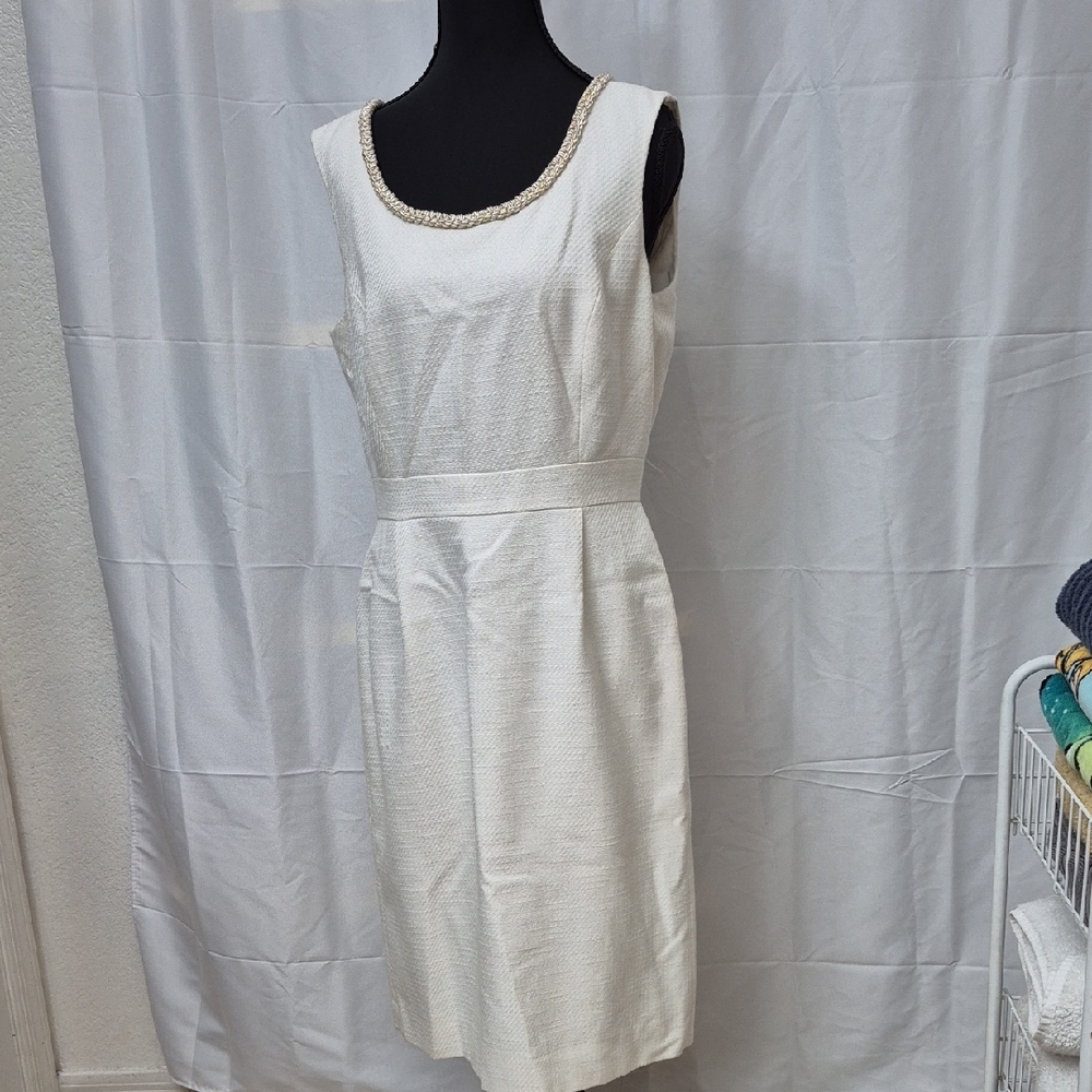 Alex Marie Cream Sleeveless Midi Dress